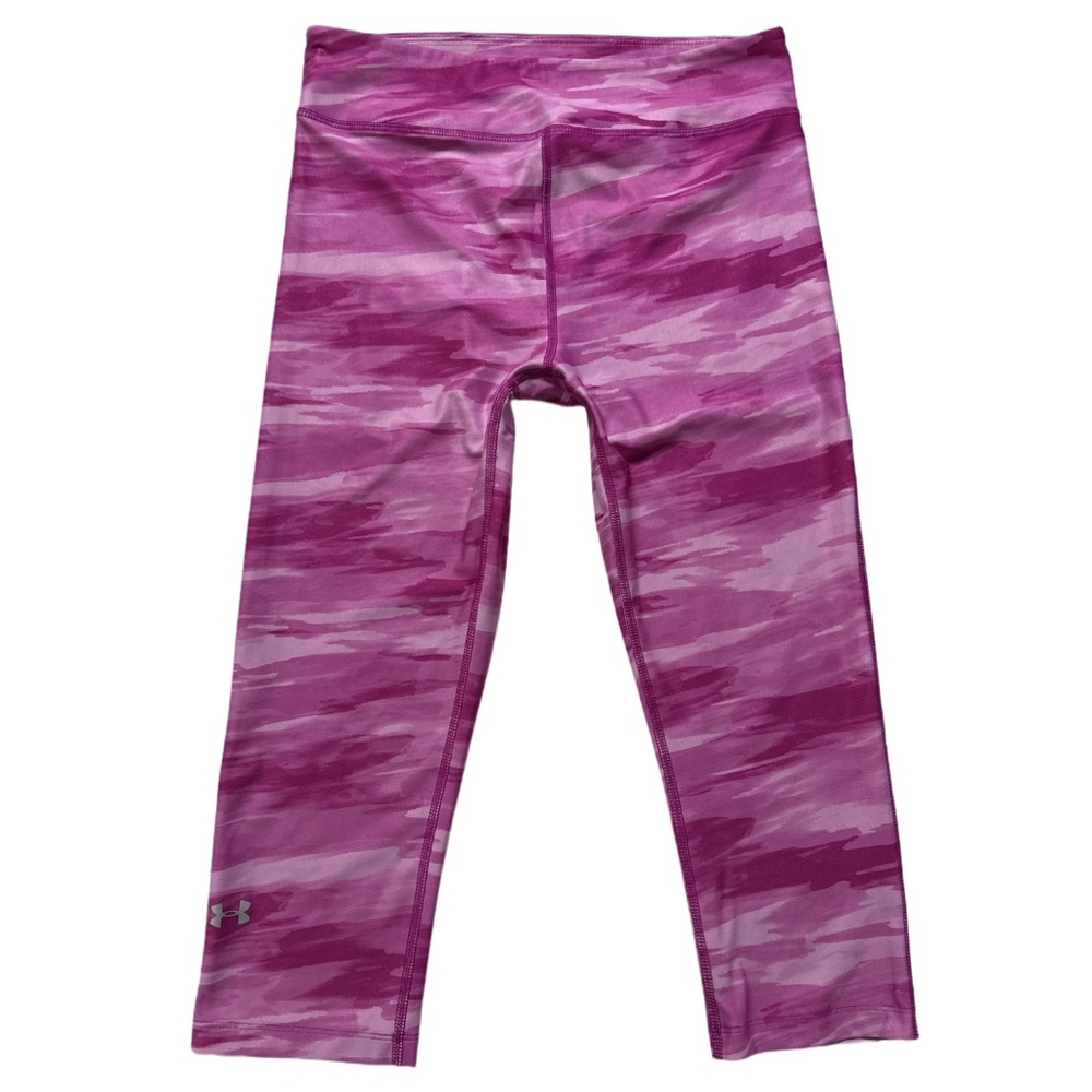UNDER ARMOUR women's pink graphic activewear capri leggings, M.